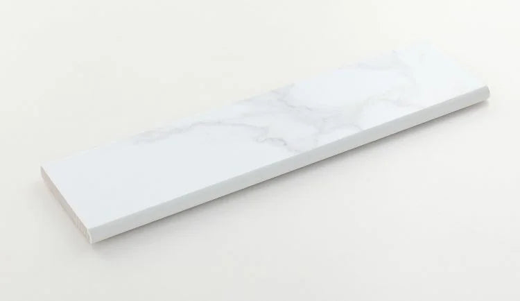 Calacatta Dorado 3x12 Bullnose Matte Marble Look Porcelain Trim