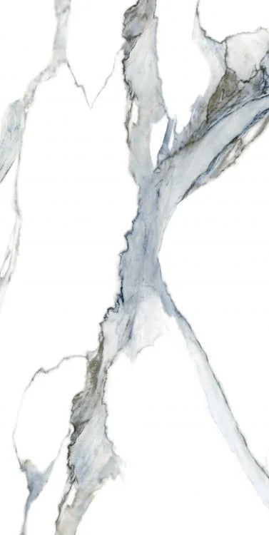 Calacatta Fantasy Acqua 24x48 Polished Marble Look Porcelain Tile