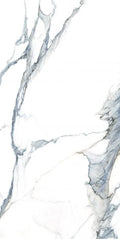Calacatta Fantasy Acqua 24x48 Polished Marble Look Porcelain Tile