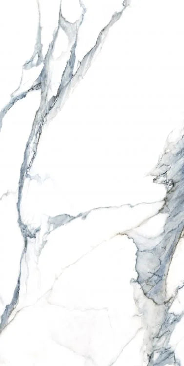 Calacatta Fantasy Acqua 24x48 Polished Marble Look Porcelain Tile