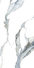 Calacatta Fantasy Acqua 24x48 Polished Marble Look Porcelain Tile