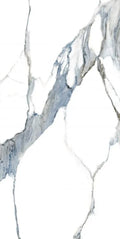Calacatta Fantasy Acqua 24x48 Polished Marble Look Porcelain Tile