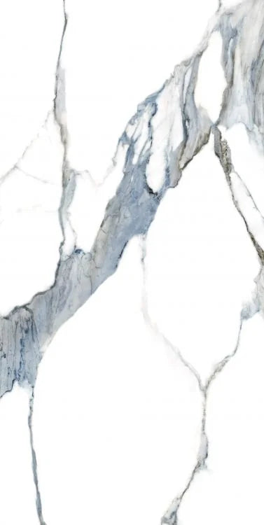 Calacatta Fantasy Acqua 24x48 Polished Marble Look Porcelain Tile