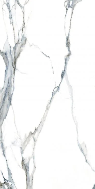 Calacatta Fantasy Acqua 24x48 Polished Marble Look Porcelain Tile