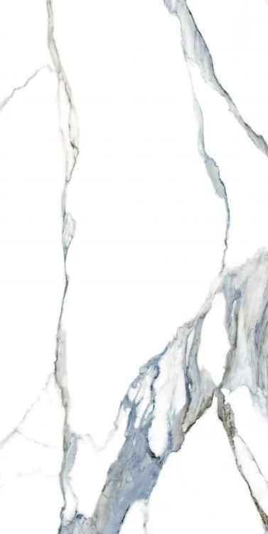 Calacatta Fantasy Acqua 24x48 Polished Marble Look Porcelain Tile