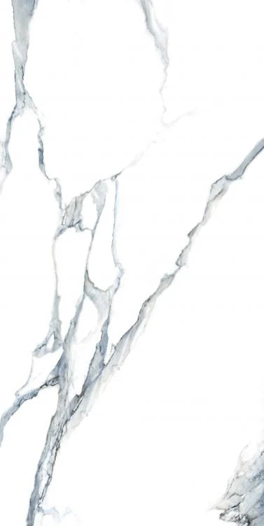 Calacatta Fantasy Acqua 24x48 Polished Marble Look Porcelain Tile