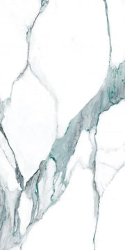 Calacatta Fantasy Green 24x48 Polished Marble Look Porcelain Tile