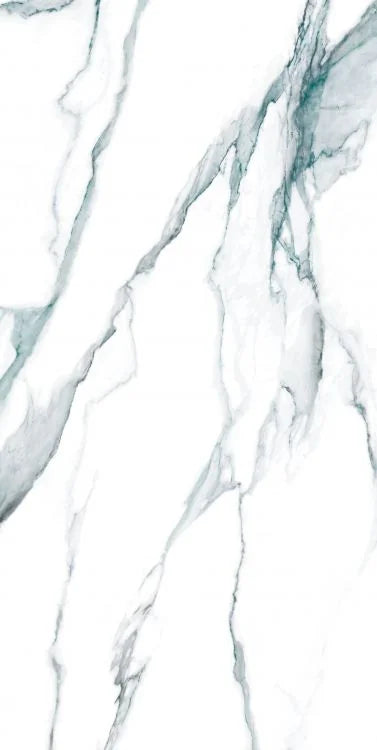 Calacatta Fantasy Green 24x48 Polished Marble Look Porcelain Tile