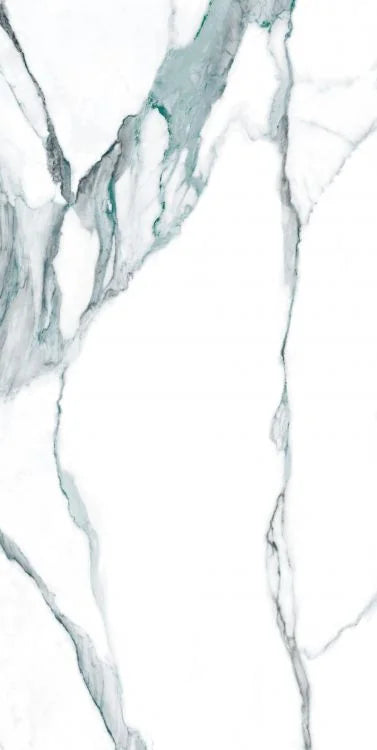 Calacatta Fantasy Green 24x48 Polished Marble Look Porcelain Tile