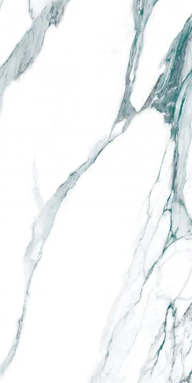 Calacatta Fantasy Green 24x48 Polished Marble Look Porcelain Tile