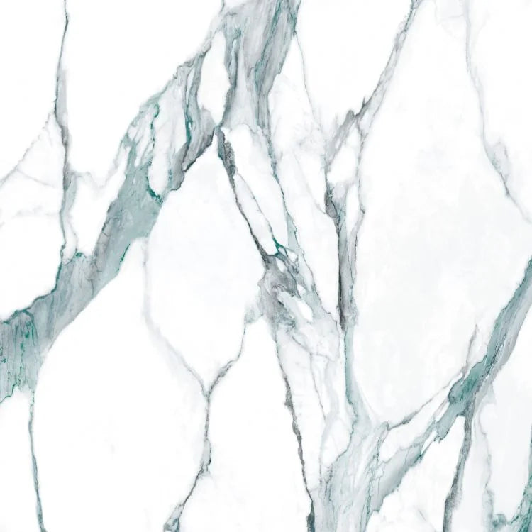 Calacatta Fantasy Green 48x48 Polished Marble Look Porcelain Tile