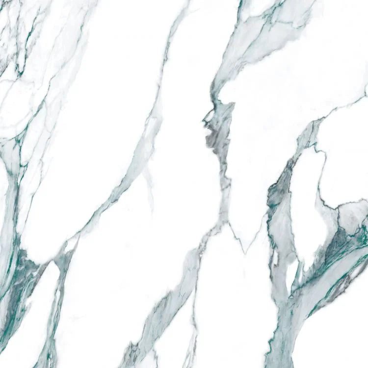 Calacatta Fantasy Green 48x48 Polished Marble Look Porcelain Tile