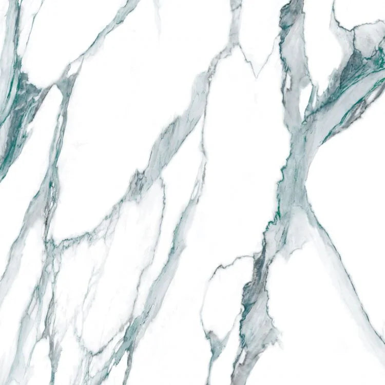 Calacatta Fantasy Green 48x48 Polished Marble Look Porcelain Tile