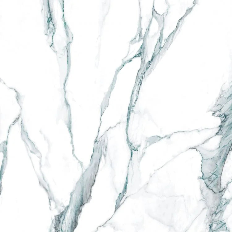 Calacatta Fantasy Green 48x48 Polished Marble Look Porcelain Tile