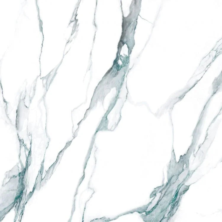 Calacatta Fantasy Green 48x48 Polished Marble Look Porcelain Tile