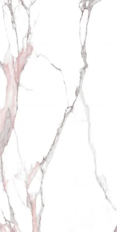 Calacatta Fantasy Pink 24x48 Polished Marble Look Porcelain Tile