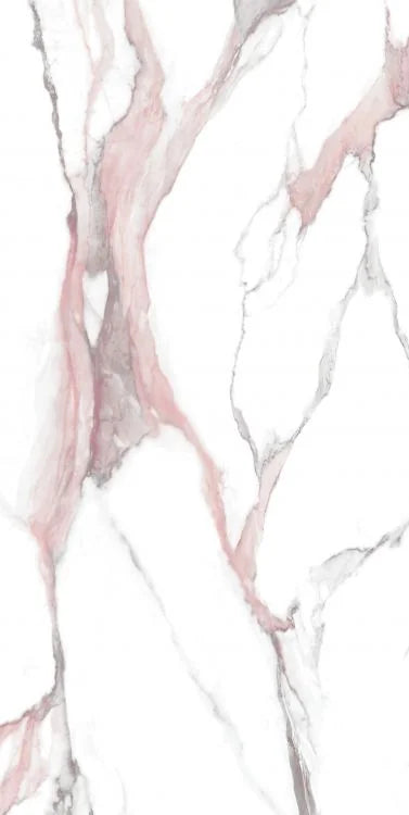 Calacatta Fantasy Pink 24x48 Polished Marble Look Porcelain Tile