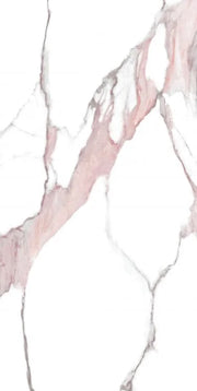Calacatta Fantasy Pink 24x48 Polished Marble Look Porcelain Tile