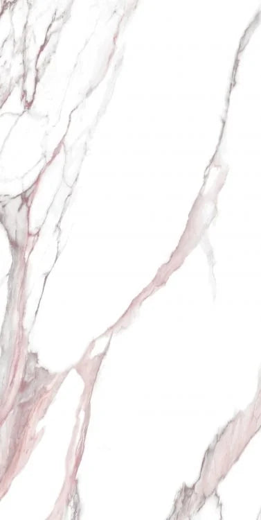 Calacatta Fantasy Pink 24x48 Polished Marble Look Porcelain Tile