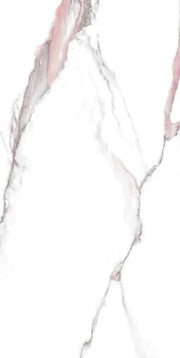 Calacatta Fantasy Pink 24x48 Polished Marble Look Porcelain Tile