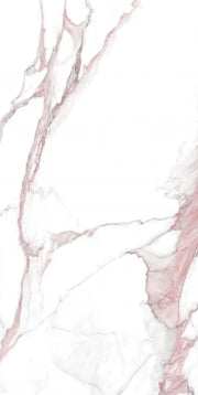 Calacatta Fantasy Pink 24x48 Polished Marble Look Porcelain Tile