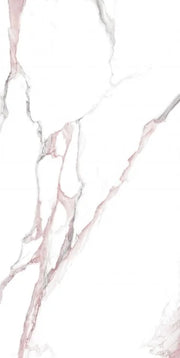 Calacatta Fantasy Pink 24x48 Polished Marble Look Porcelain Tile