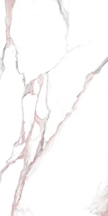 Calacatta Fantasy Pink 24x48 Polished Marble Look Porcelain Tile