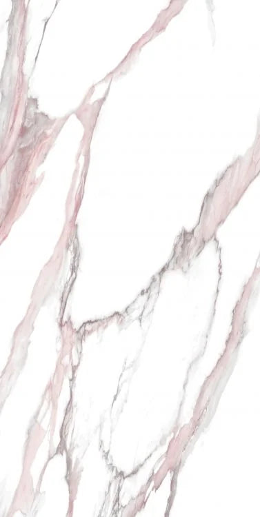 Calacatta Fantasy Pink 24x48 Polished Marble Look Porcelain Tile