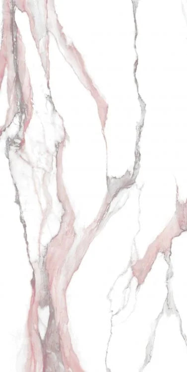 Calacatta Fantasy Pink 24x48 Polished Marble Look Porcelain Tile