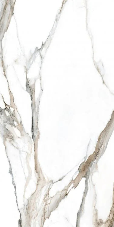 Calacatta Fantasy Topo 24x48 Polished Marble Look Porcelain Tile