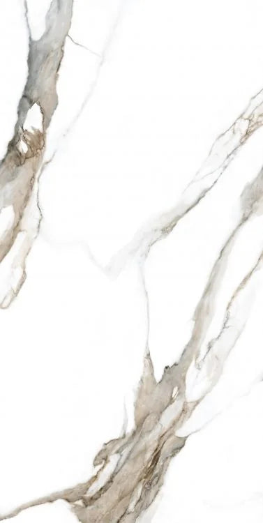 Calacatta Fantasy Topo 24x48 Polished Marble Look Porcelain Tile