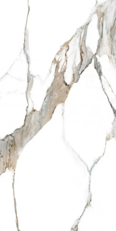 Calacatta Fantasy Topo 24x48 Polished Marble Look Porcelain Tile
