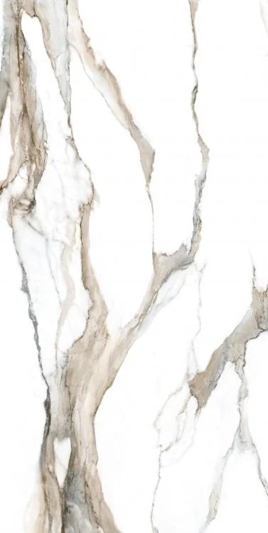 Calacatta Fantasy Topo 24x48 Polished Marble Look Porcelain Tile