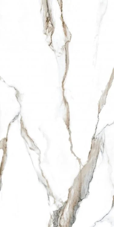 Calacatta Fantasy Topo 24x48 Polished Marble Look Porcelain Tile