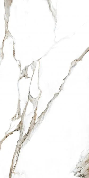 Calacatta Fantasy Topo 24x48 Polished Marble Look Porcelain Tile