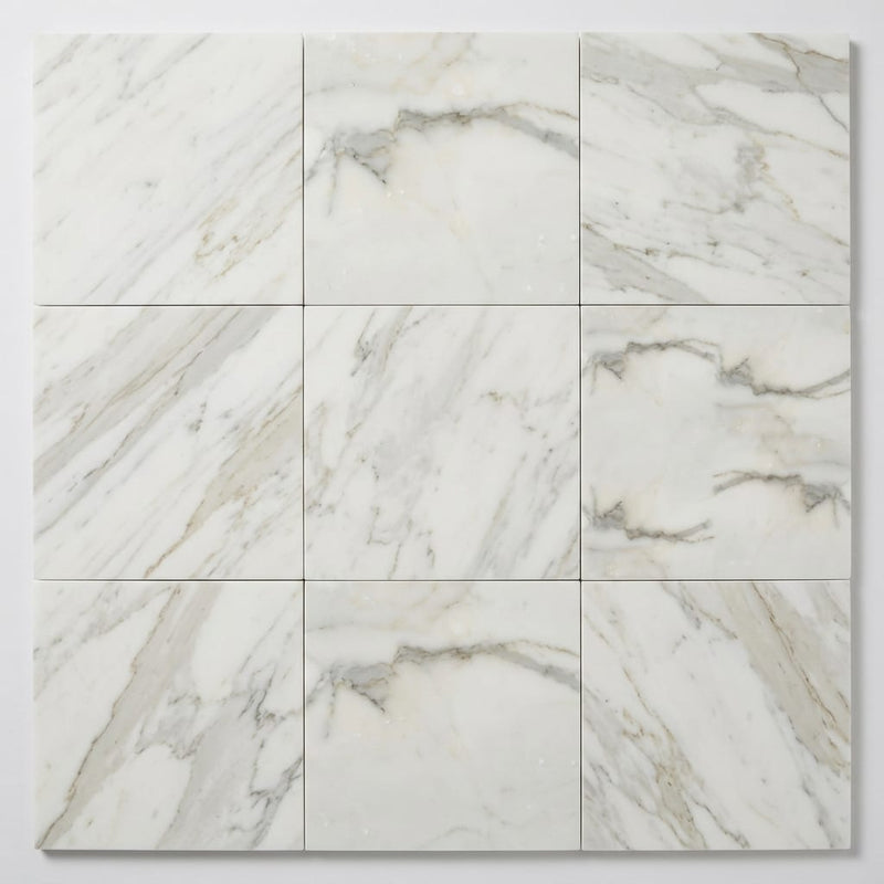 Calacatta Gold 12x12 Honed Marble Tile close-up