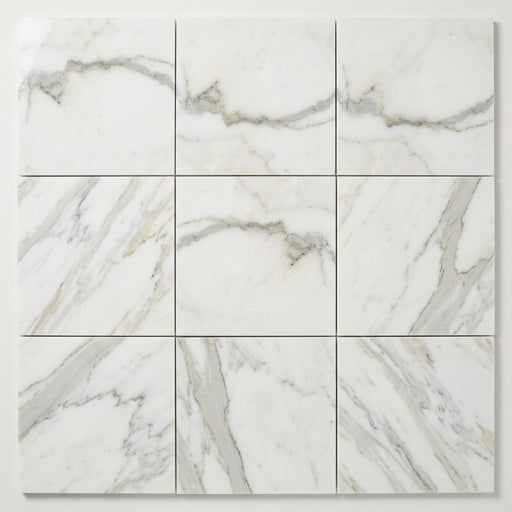 Calacatta Gold 12x12 Polished Marble Tile close-up