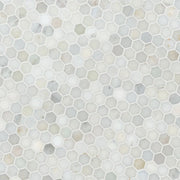 Calacatta Gold 1" Hexagon Polished Marble Mosaic Tile