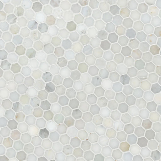 Calacatta Gold 1" Hexagon Polished Marble Mosaic Tile