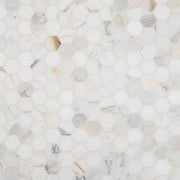 Calacatta Gold 2" Hexagon Polished Pattern Marble Mosaic Tile