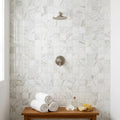 Calacatta Gold 2x2 Mesh Polished Marble Mosaic — Spa spa interior