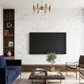 Calacatta Gold Aspen 12x24 Polished Marble Tile — Living Room feature wall