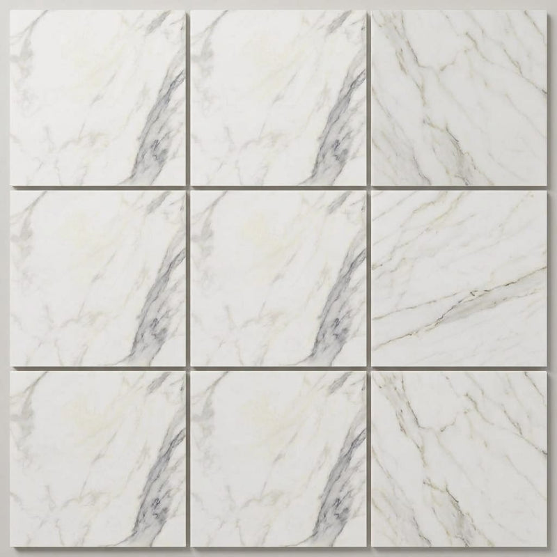 Calacatta Gold (Italian) Marble 12x12 Honed Tile close-up