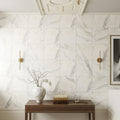 Calacatta Gold (Italian) Marble 12x12 Honed Tile — Hallway floor