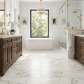 Calacatta Gold (Italian) Marble 12x24 Honed Tile — Primary Bath floor