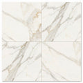 Calacatta Gold (Italian) Marble 18x18 Honed Tile close-up