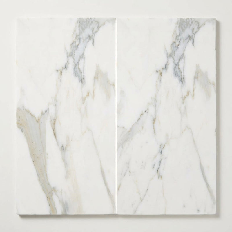 Calacatta Gold (Italian) Marble 18x36 Honed Tile close-up