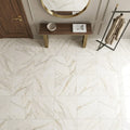 Calacatta Gold (Italian) Marble 24x24 Honed Tile — Foyer floor