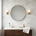 Calacatta Gold (Italian) Marble 3x6 Honed Tile — Bathroom wall
