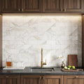 Calacatta Gold (Italian) Marble 3x6 Honed Tile — Wet Bar backsplash